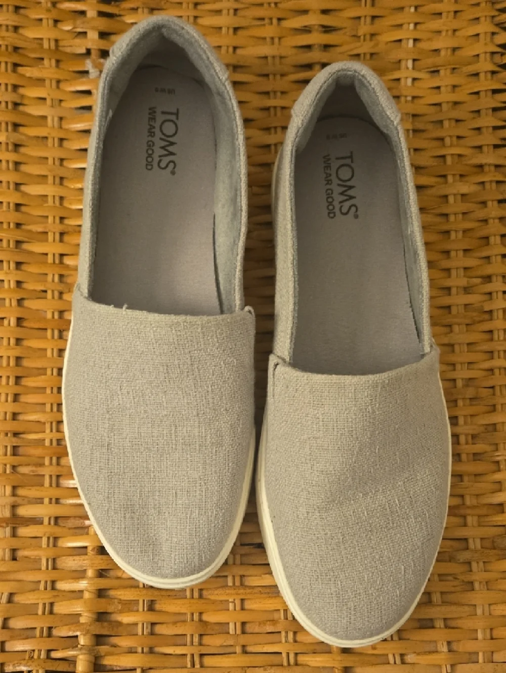 Toms Gray Canvas Slip-On Sneakers - Picture 2 of 5